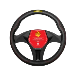 MOMO Comfort Steering Wheel Cover — Black/Red