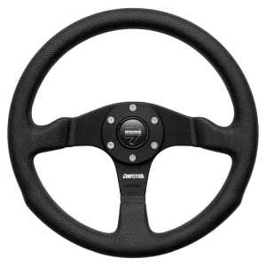 MOMO Competition — Black Leather, Black Spokes, 350 mm Steering Wheel