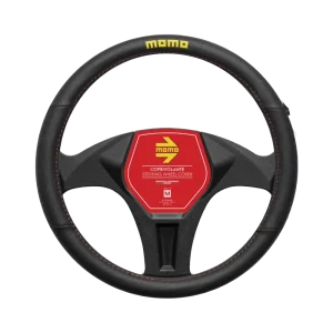 MOMO Lap Steering Wheel Cover — Black/Red