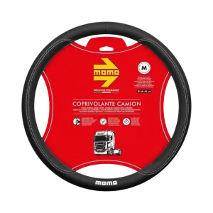 MOMO Truck Comfort Steering Wheel Cover — Black/White (44–46 cm)