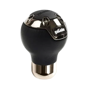 MOMO Gotham Gear Knob – Dark Chrome & Black Leather