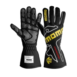 MOMO Performance Racing Gloves – Black, Size 9